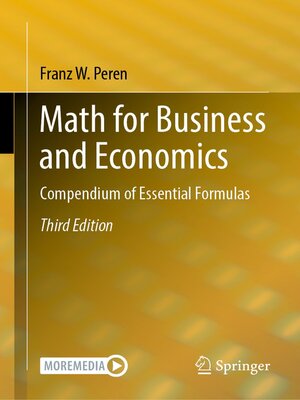 cover image of Math for Business and Economics